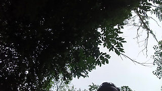 Guard caught me while cumming in park