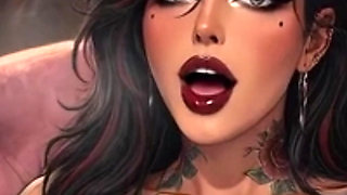 100% AI generated anime smoke and tattoos fetish POV JOI Solo dirty talk tease