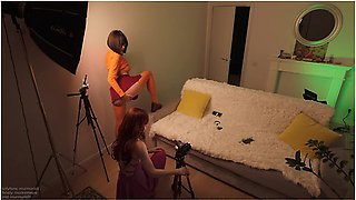 Bts Velma & Dafne Playing With Monsters Dildos And Fuck Each Others With Strap-on