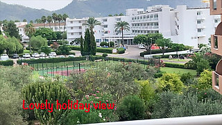 Mrs Mature Feet Posing on the Balcony