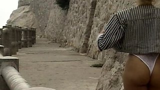 Blonde Beauty with Big Butt Masturbates Solo