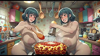 Funny Women Cooking, Ai Animation