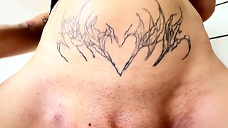 Shemale tranny enjoying solo masturbation