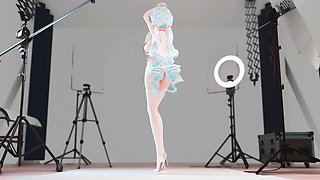 Radiant Rainbow a Erotic White Silk Maid Super Large Huge Breasts Succubus Pattern