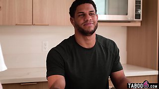 Black stepson silenced with a threesome
