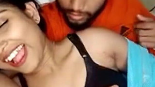 Desi Girl Neha Romantic Kissing Boyfriend Boobs Press Many More Watching Video