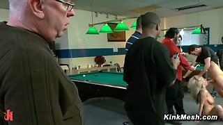 Teen Haley Cummings Exposed Naked And Getting Fingered By Strangers At A Pool Hall