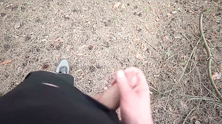 I Flashed My Cock to a Lonely Girl in the Forest and She Helped Me Cum