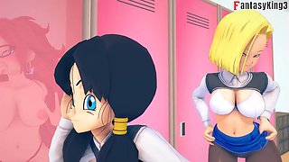 Android 18 hentai, anime dragon ball, point of view