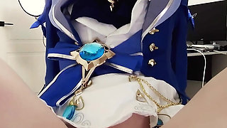 The Kinky Furina From Genshin Impact Prefers Aether's Nutritious Cum, Which Is Supposed to End up in Her Shaved Pussy