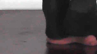 The Slave's Orgasm Under Mistress Cleo's Stocking Feet