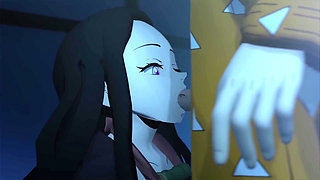 Demon slayer 3D animation Nezuko and Zenitsu
