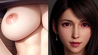 Tifa Lockhart Busty Hentai ASMR JOI - Reverse Glory Hole Countdown Finish