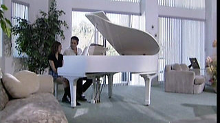 Young Slut and Experienced Stud Have Hardcore Fuck Session by the Piano