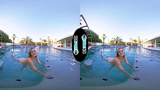 CS Blonde Pool Creampie VR: Blowjob, Doggy  Cowgirl Porn
