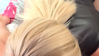 Wife Surprises Husband with Perfect Blowjob and Really Enjoys Huge Cum
