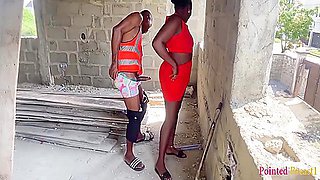 Site Boy Pull Down Madams Pant In Her Husbands Building, Bend Her Down And Fuck The Hell Out Of Her Squirting Pussy