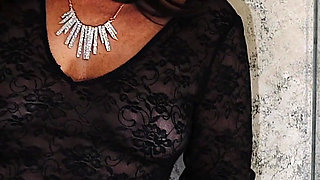 Horny old slut in bathroom