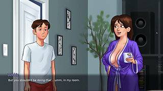 Caught masturbating in Stepmom's room - Summertime Saga part 11