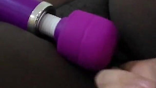 Stimulating My Clit with Wand Swc Doggy Cumming Hard