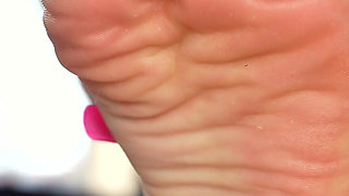 4K Yoga Sandal Tease From Hot Blonde MILF with Long Toenails & Tory Burch Sandals