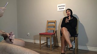 Hijab MILF Caught Me Masturbating in Hospital Waiting Room
