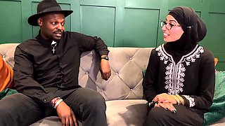 Arabic Muslim Slut Reversed to Christianity After Black Holy Father Blessed Her with BBC