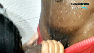 I am delighted to suck my neighbor's huge thick black cock until it comes in my mouth