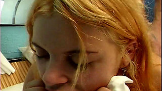 Naughty Blonde Teen Drains Lover Deep in Steamy Tub