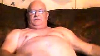Old Man Strokes and Explodes with Pleasure