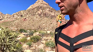 Hiking in thongs and fucking in Red Rock Canyon.