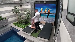 Hotel Waiter Surprise: I Undress, He Eats My Tight Pussy, Then I Give a Blowjob Until He Cums in My Mouth