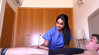 Yasmina Khan Nurse Gets Her Asshole Creampied By Her