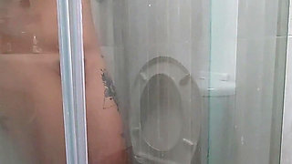 Masturbation In The Shower With Hairy Vagina