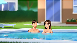 Summertime Saga - gameplay -roleplay - jenny swimming pool fucking scenes
