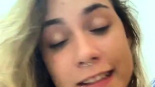 blonde teen pregnant girl has her pussy masturbated