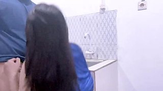Hot Indonesian Neighbor Cheats on Husband - Kitchen Sex with Big Tits Nadalyne