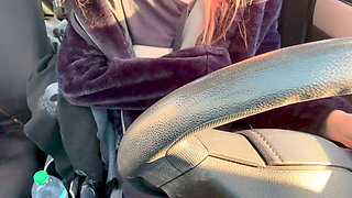 Solo Car Ride with Artemisia Love Driving Around and Showing Her Big Horny Boobs Long Hair Fetish