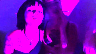 Candy Crush, Queen Kimi, Von Poison and Luna Olvr Smoking with Their Feet, Stripping and Kissing