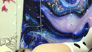 Hot amateur blonde pregnant toying her pussy solo