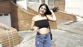 I Take Home This 18 Year Old with Giant Tits