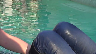 Sophia Locke & Aleska Mink - Intense Girl Girl Wet Jeans Catfight