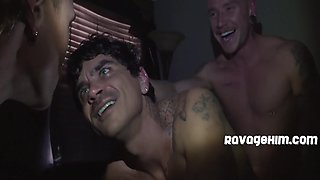 Greyson Lane, Johnny Moon And Colt Spence In Groups Goal Is To Unload In One Twink