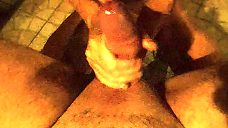 Outdoor night loving - Hot night with the naughty girl on her terrace, on a table, right side up, upside down