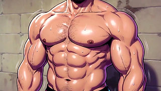 Ai Muscular Men Mechanic Garage