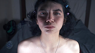 Beautiful girl caught by her mommy while masturbating, Fat PINK PUSSY!