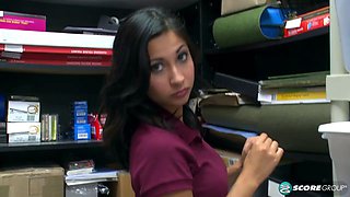 Office high jinks with Jade, a beautiful young brunette who gets naughty in her workplace.