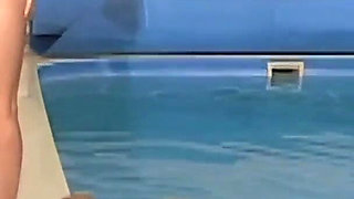 She Stopped Him by the Pool so They Could Test Out Her Fresh Anal Cavern.