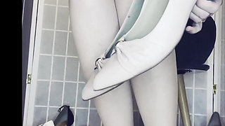 Showing off My Heels and Pumps on Nylon Feet POV