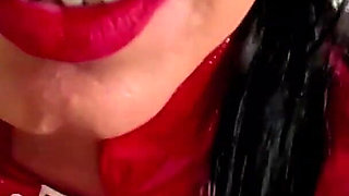 Dominant Red Pvc MILF Inflatable Mattress Fetish. Giant Beach Balls, POV Sex, Double Cum and Popping